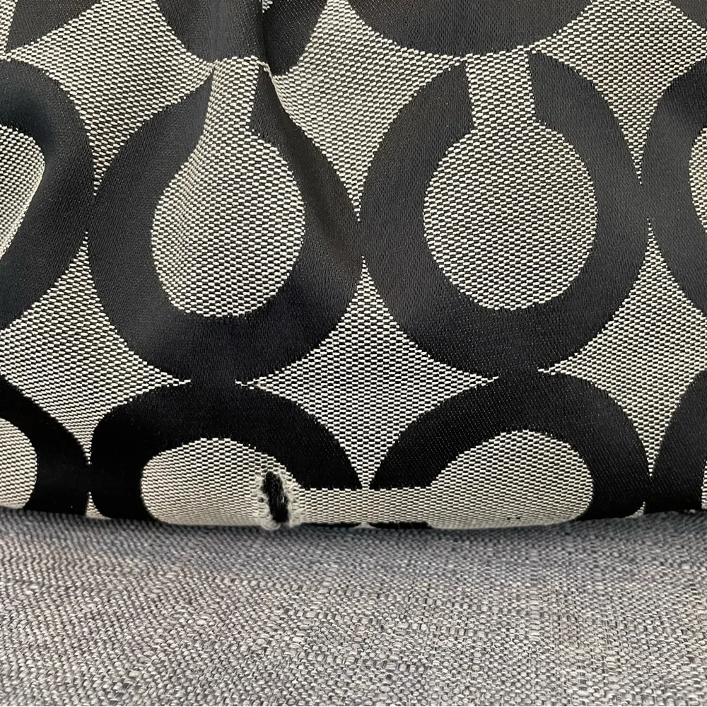 COACH Parker Op Art Slouchy Hobo Bag - Gray/Black/Silver 13427 - Picture 7 of 14